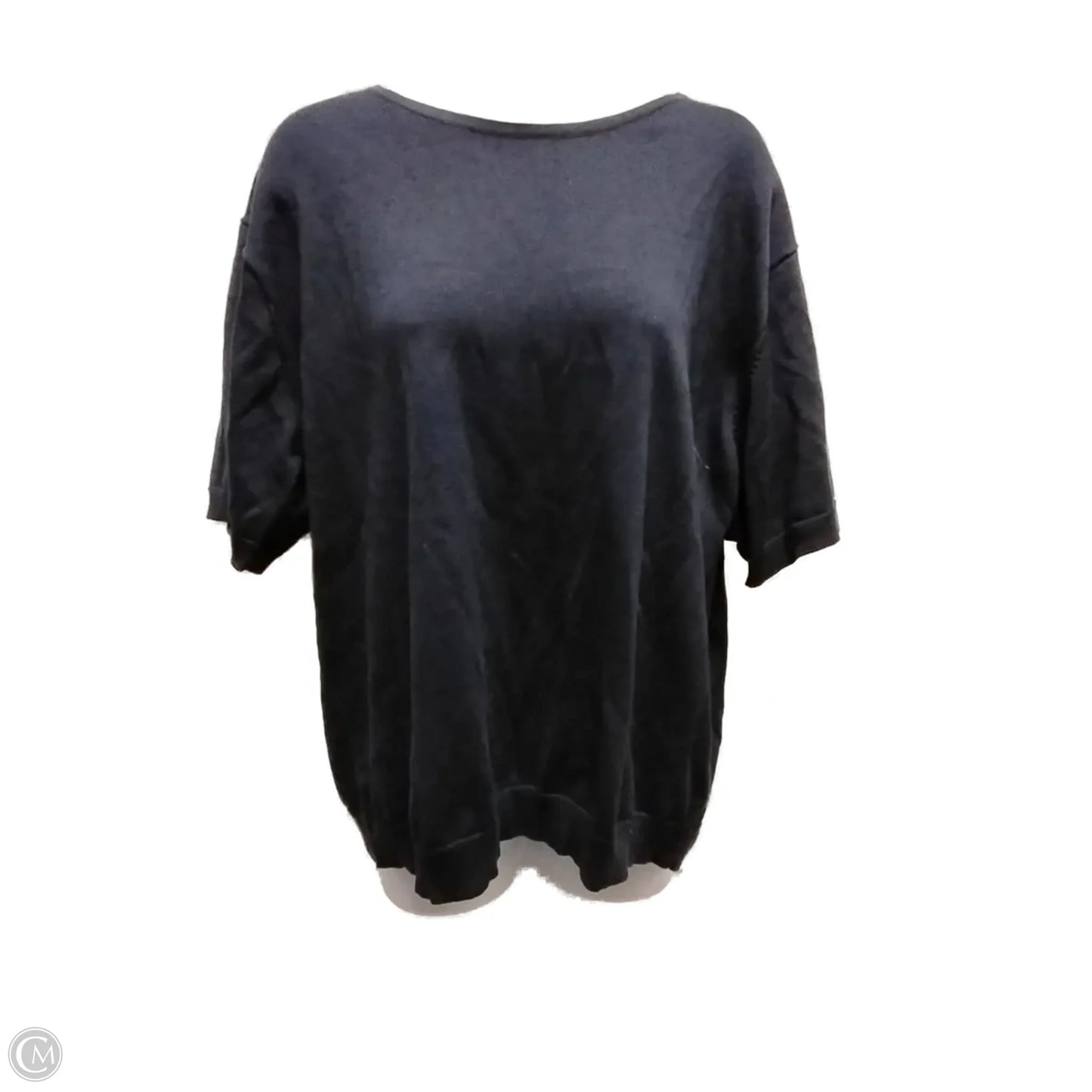 Sweater Short Sleeve By Liz Claiborne In Blue, Size: 1x