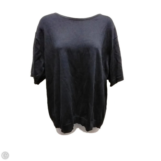 Sweater Short Sleeve By Liz Claiborne In Blue, Size: 1x
