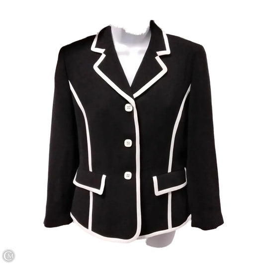 Blazer By Le Suit In Black & White, Size: 6p