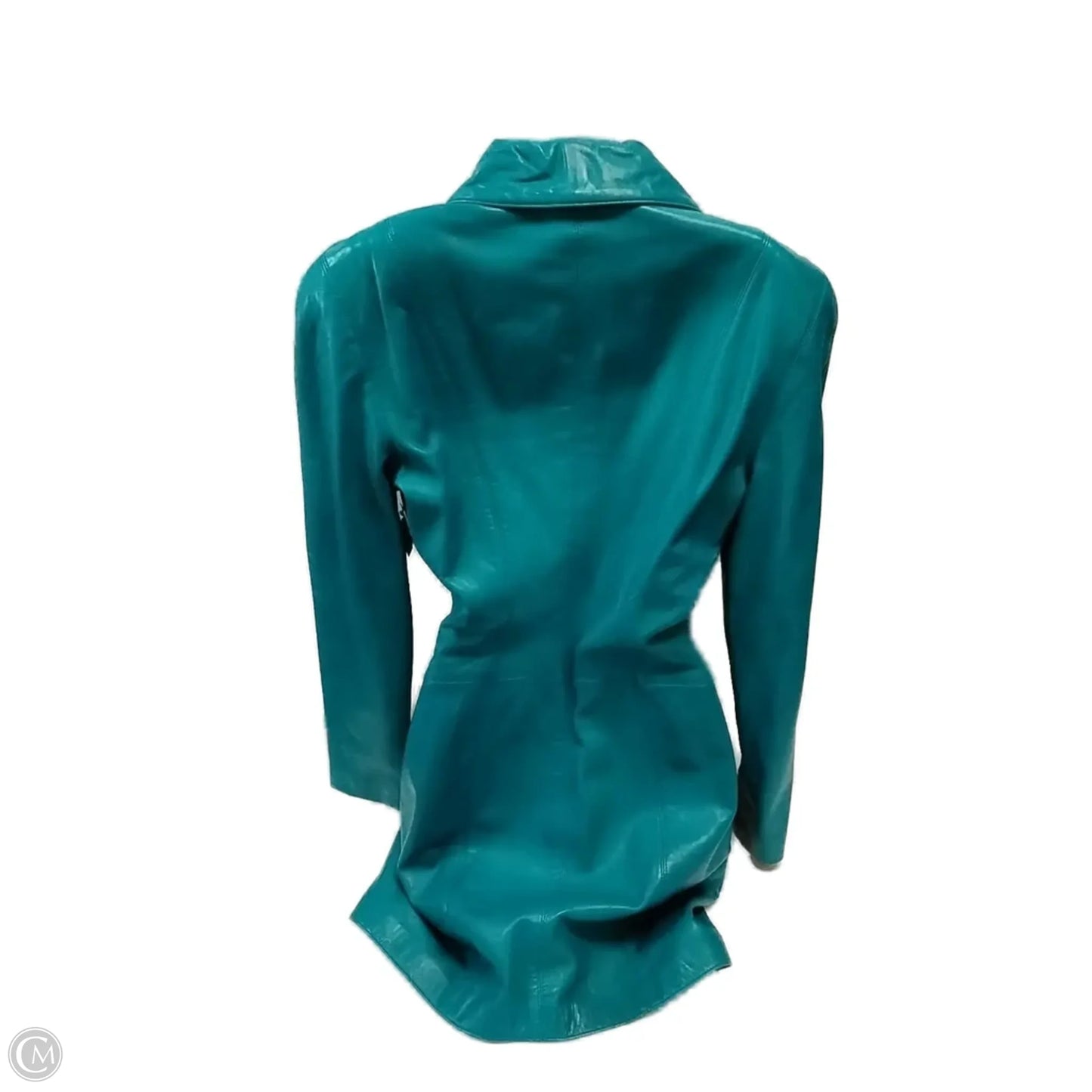 Coat Leather By Clothes Mentor In Aqua, Size: M