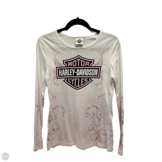 Top Long Sleeve Basic By Harley Davidson In White, Size: S