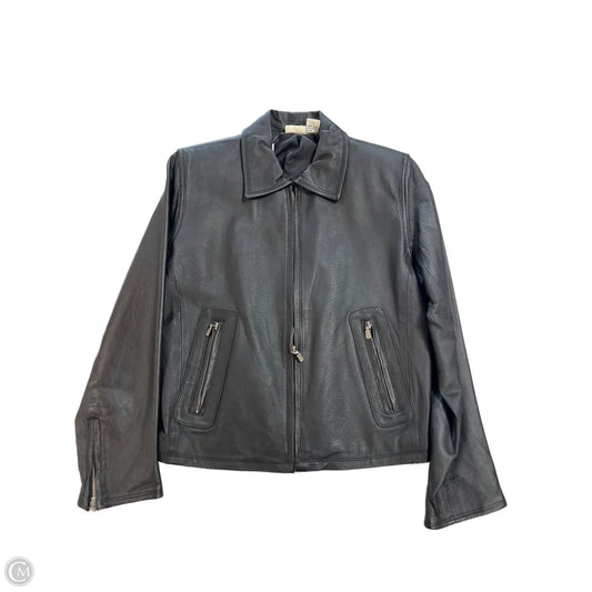 Jacket Leather By Clothes Mentor In Black, Size: 6