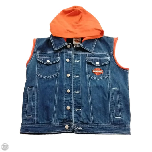 Vest Other By Harley Davidson In Blue & Orange, Size: M