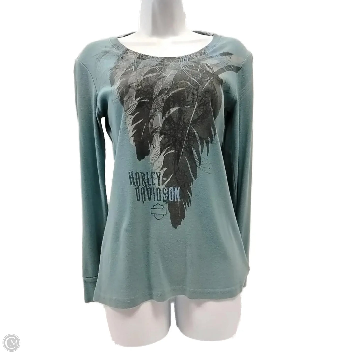 Top Long Sleeve Basic By Harley Davidson In Blue, Size: M