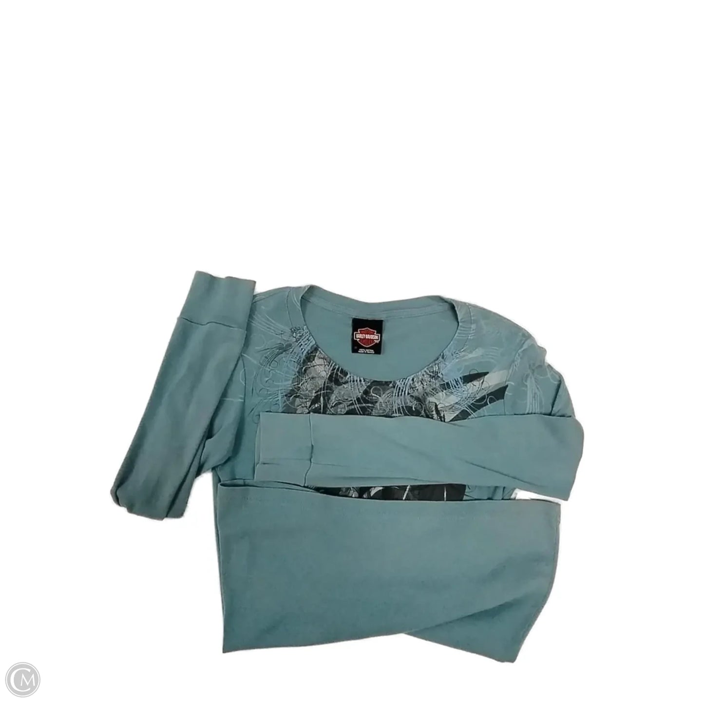 Top Long Sleeve Basic By Harley Davidson In Blue, Size: M