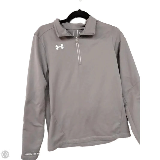 Athletic Sweatshirt Collar By Under Armour In Grey, Size: S