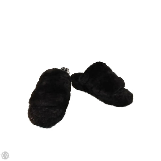 Slippers Designer By Ugg In Black, Size: 6