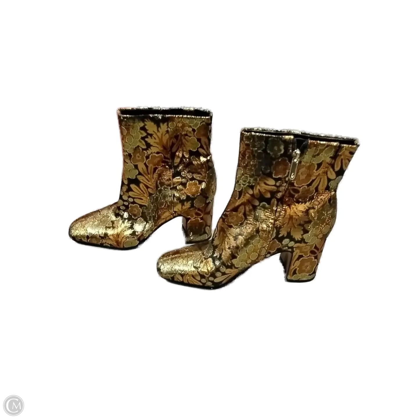 Boots Ankle Heels By Sam Edelman In Gold, Size: 8.5