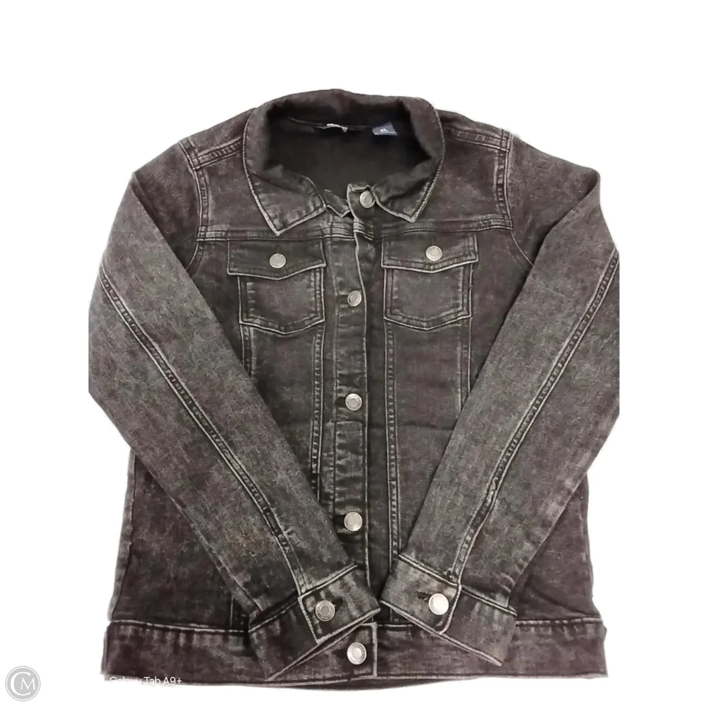 Jacket Denim By Lands End In Black, Size: Xl