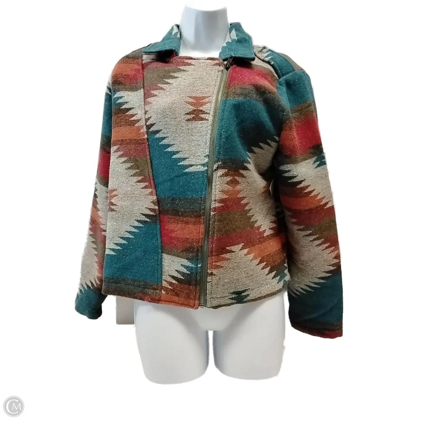Jacket Fleece By Clothes Mentor In Multi-colored, Size: S