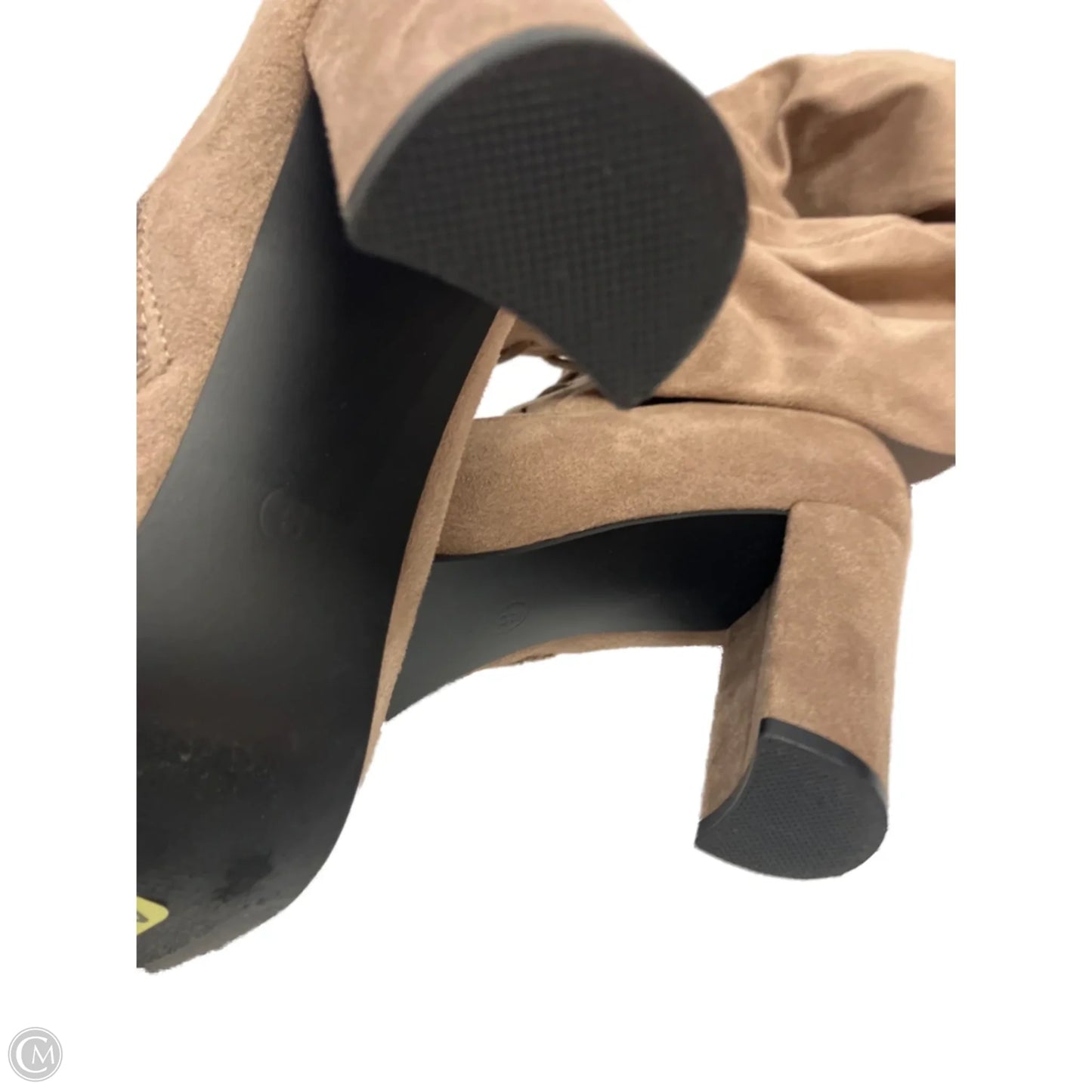 Boots Knee Flats By Clothes Mentor In Brown, Size: 9
