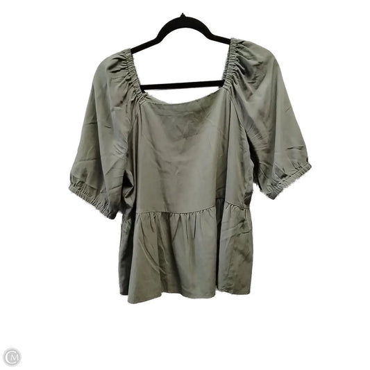 Blouse Short Sleeve By Loft In Green, Size: S