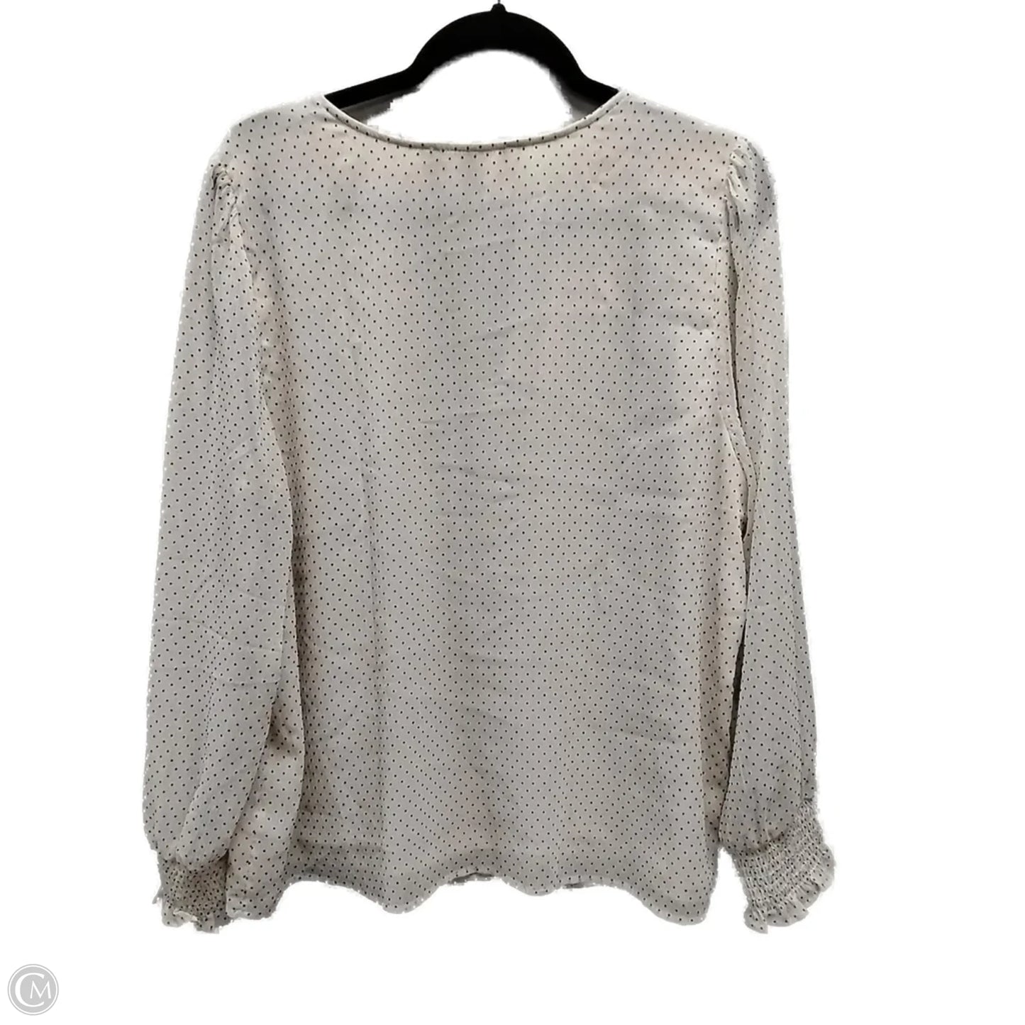 Top Long Sleeve By Loft In Polkadot Pattern, Size: Xl
