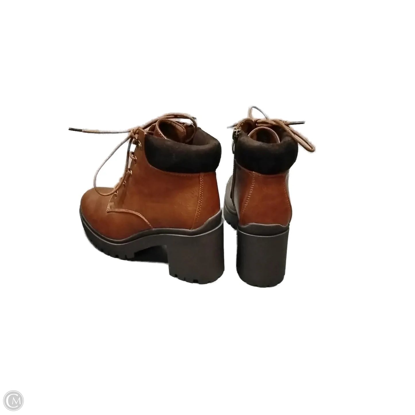 Boots Ankle Heels By Cushionaire In Brown, Size: 8.5