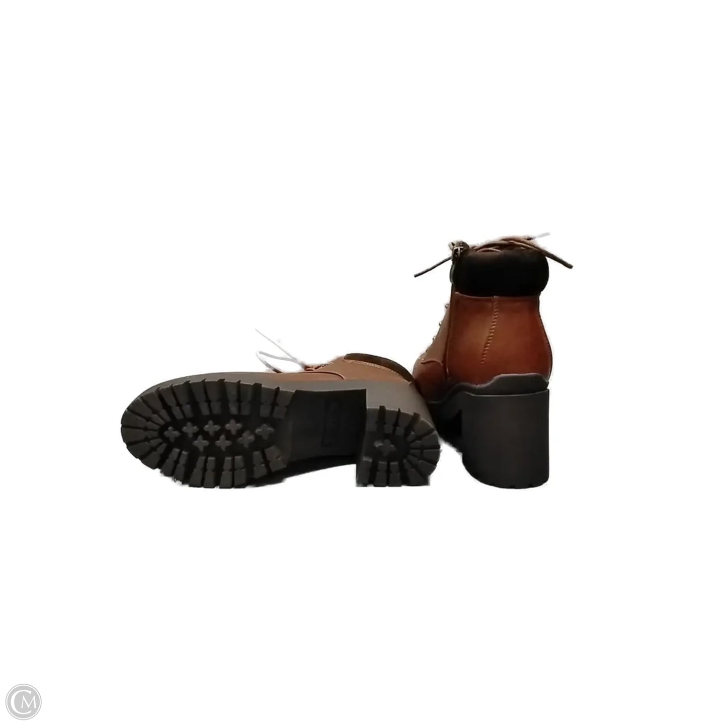 Boots Ankle Heels By Cushionaire In Brown, Size: 8.5