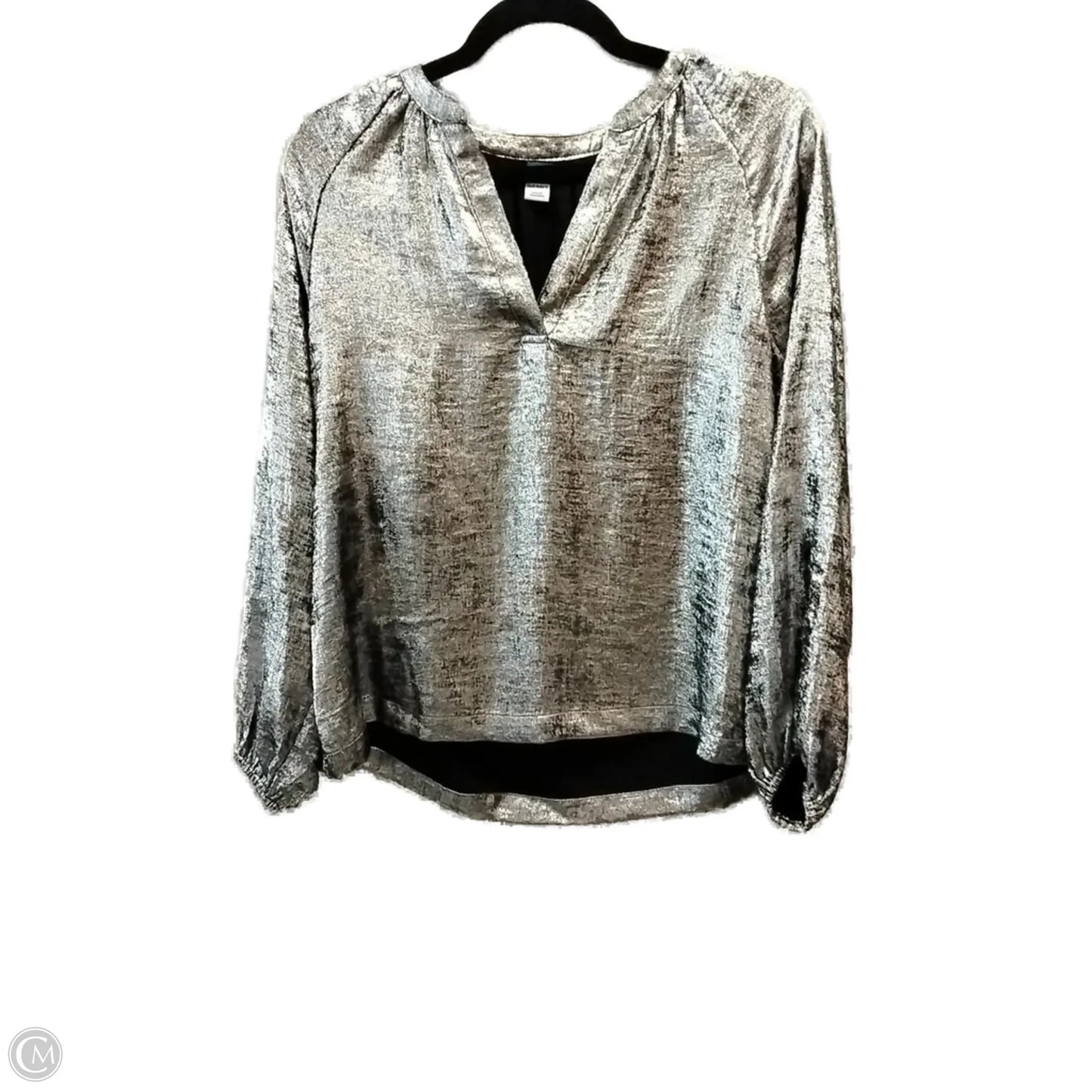 Top Long Sleeve Basic By Old Navy In Silver, Size: Xs
