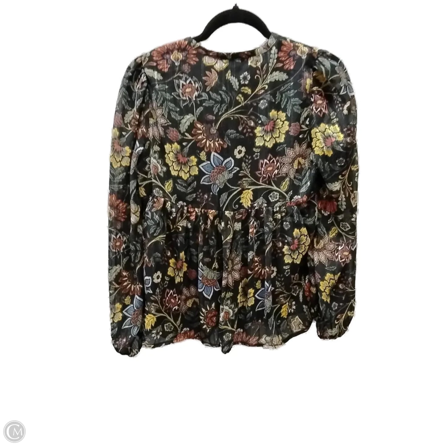 Top Long Sleeve Basic By Frye And Co In Floral Print, Size: Xs
