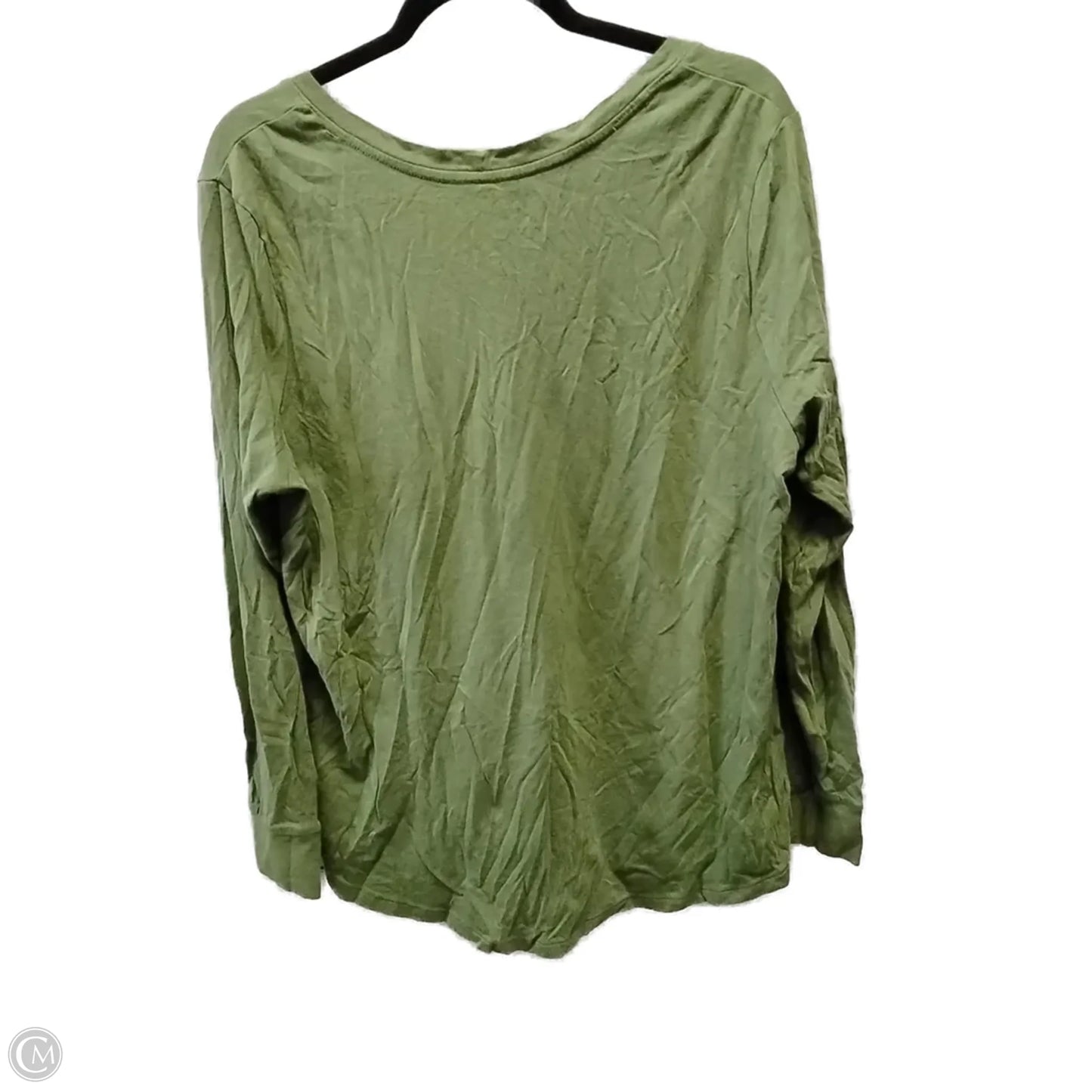 Top Long Sleeve Basic By Terra & Sky In Green, Size: 1x