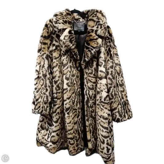 Coat Faux Fur & Sherpa By Clothes Mentor In Leopard Print, Size: M