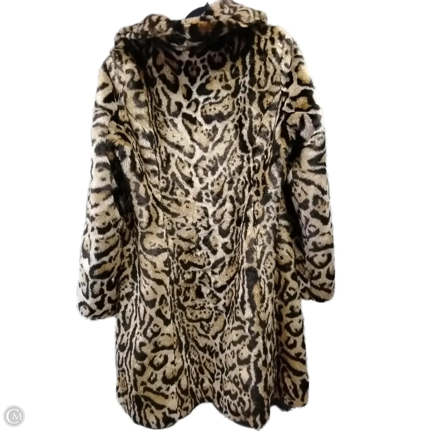 Coat Faux Fur & Sherpa By Clothes Mentor In Leopard Print, Size: M