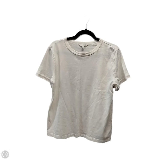 Top Short Sleeve Basic By Banana Republic In White, Size: L