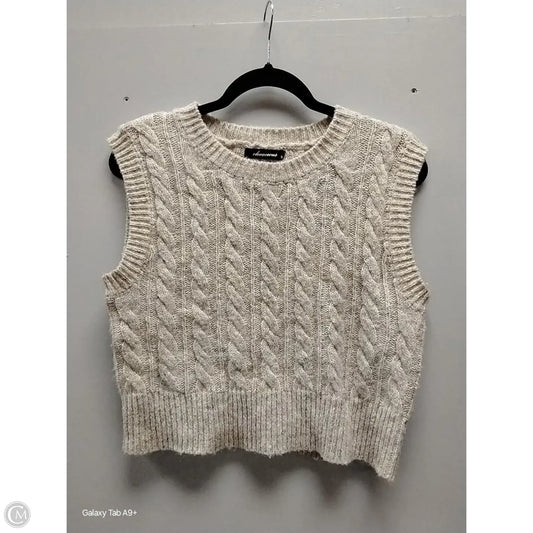 Vest Sweater By Olivaceous In Beige, Size: S