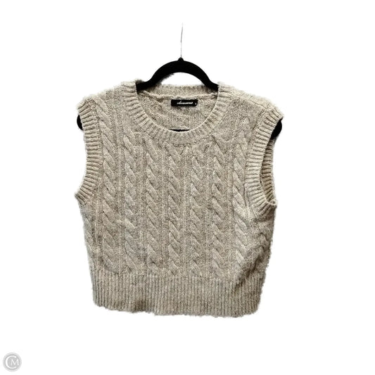 Vest Sweater By Olivaceous In Beige, Size: S