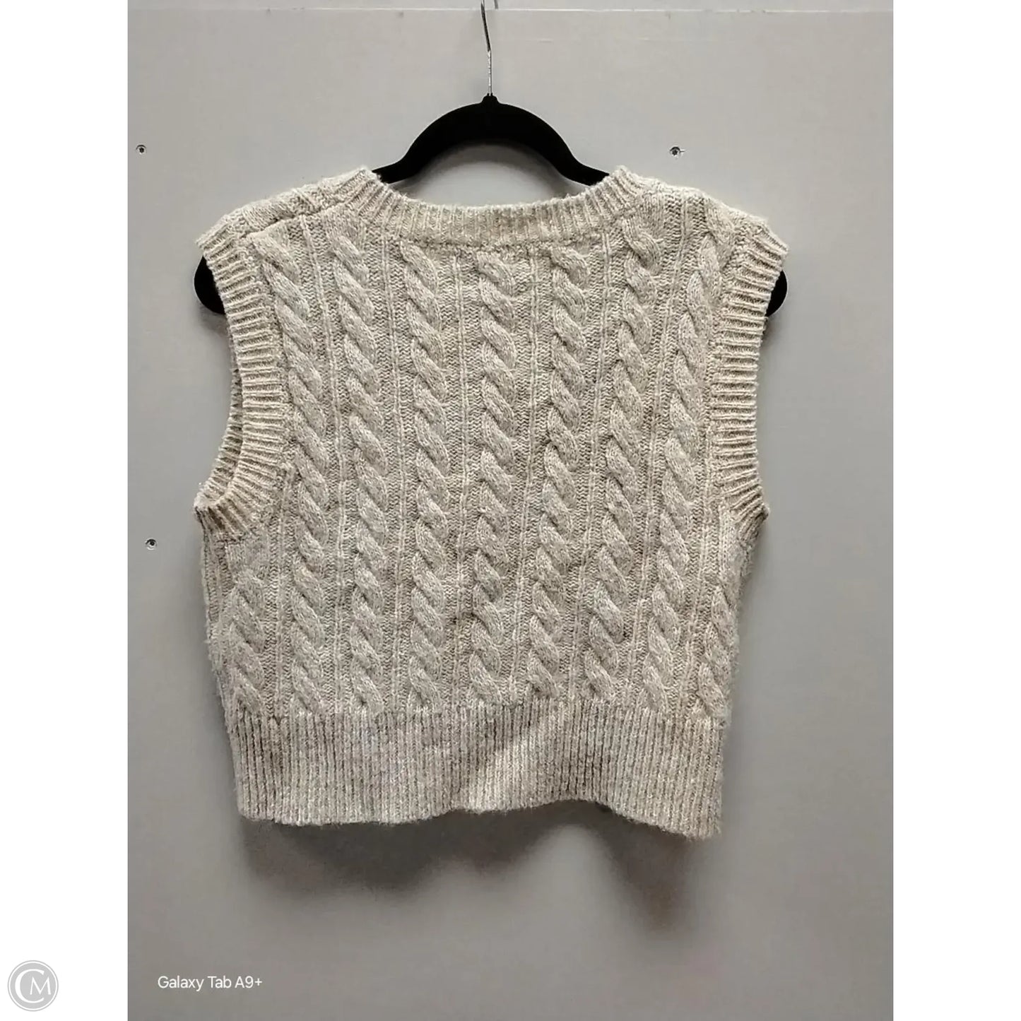 Vest Sweater By Olivaceous In Beige, Size: S