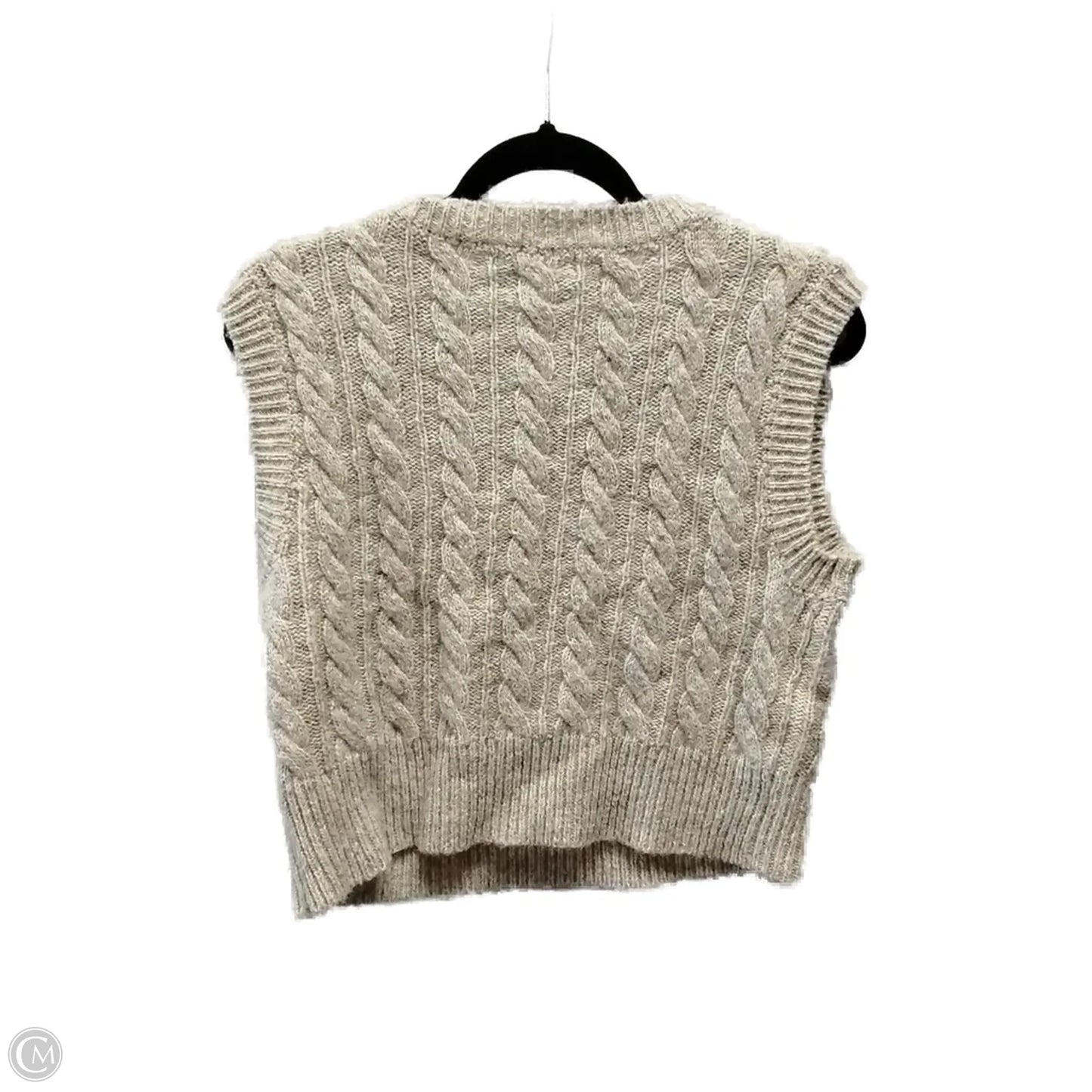 Vest Sweater By Olivaceous In Beige, Size: S