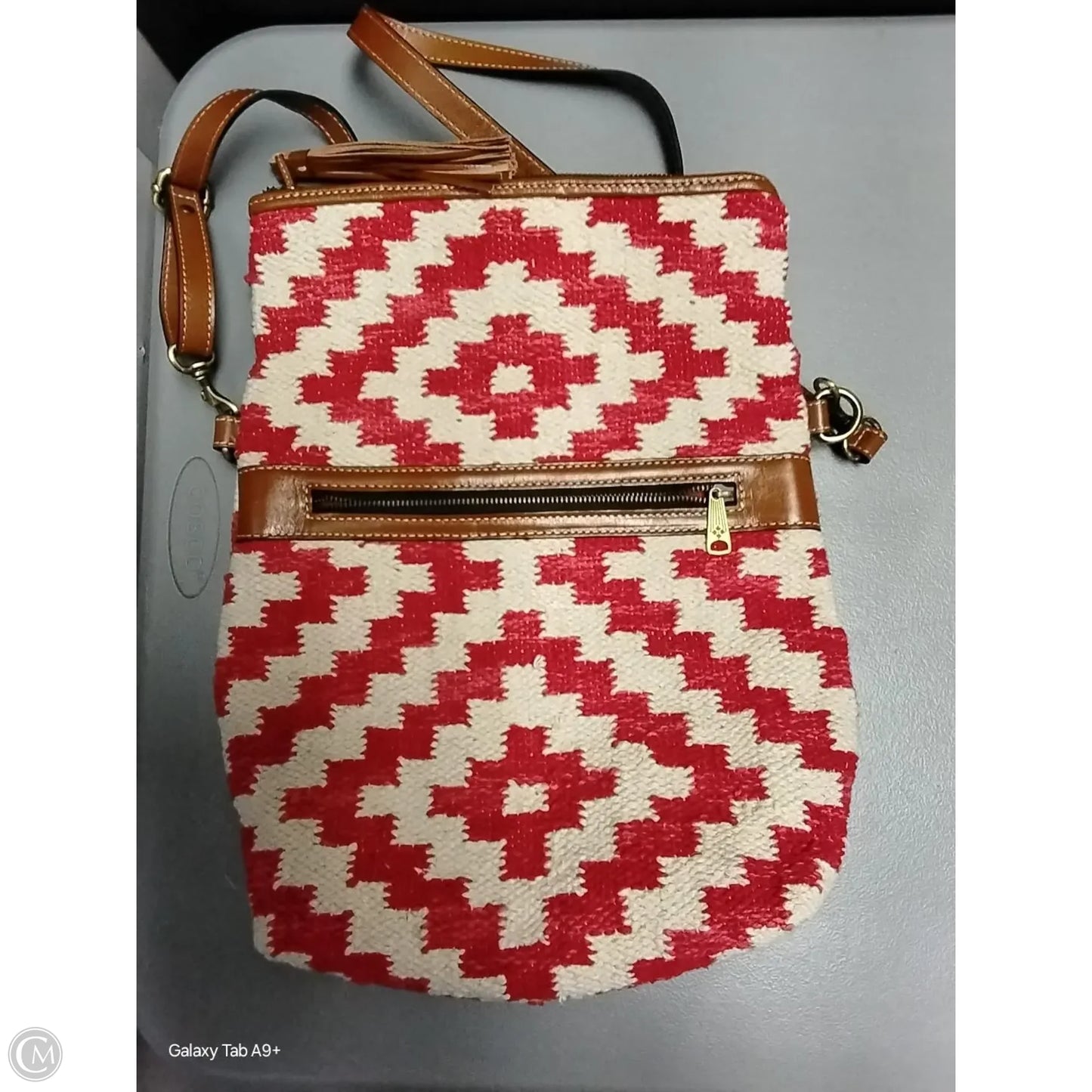 Tote Leather By Clothes Mentor, Size: Medium