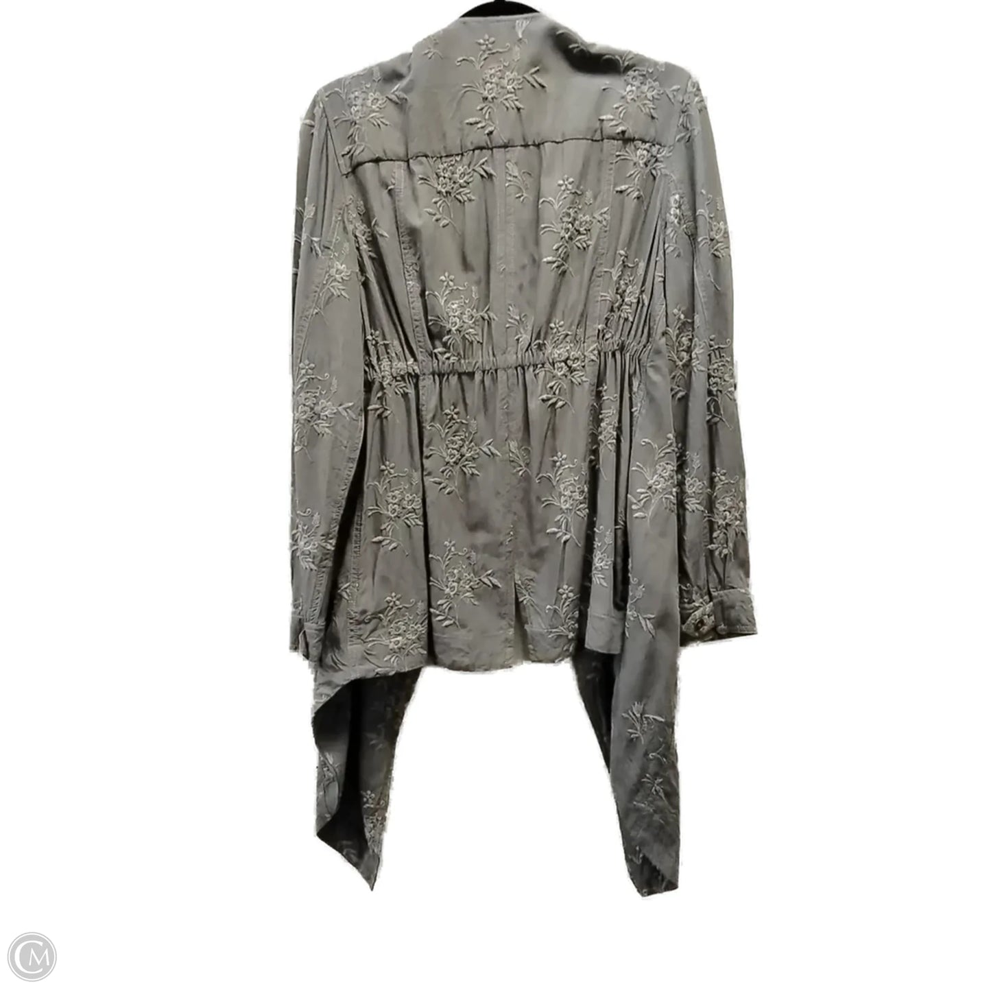 Jacket Shirt By Clothes Mentor In Grey, Size: S