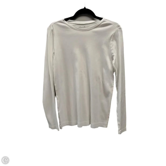 Top Long Sleeve By Eddie Bauer In White, Size: L