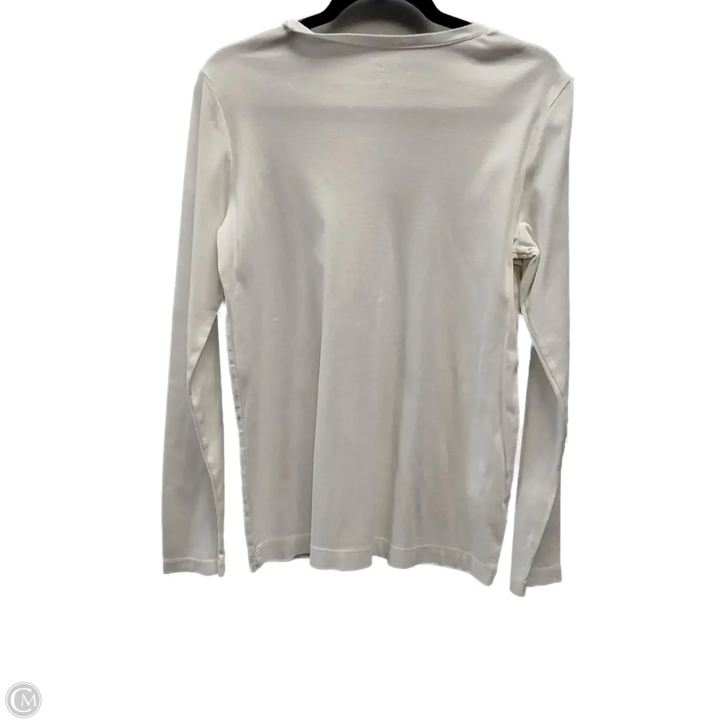 Top Long Sleeve By Eddie Bauer In White, Size: L