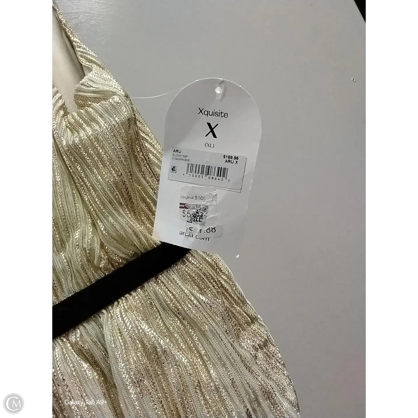 Dress Party Midi By Arula In Gold, Size: Xl