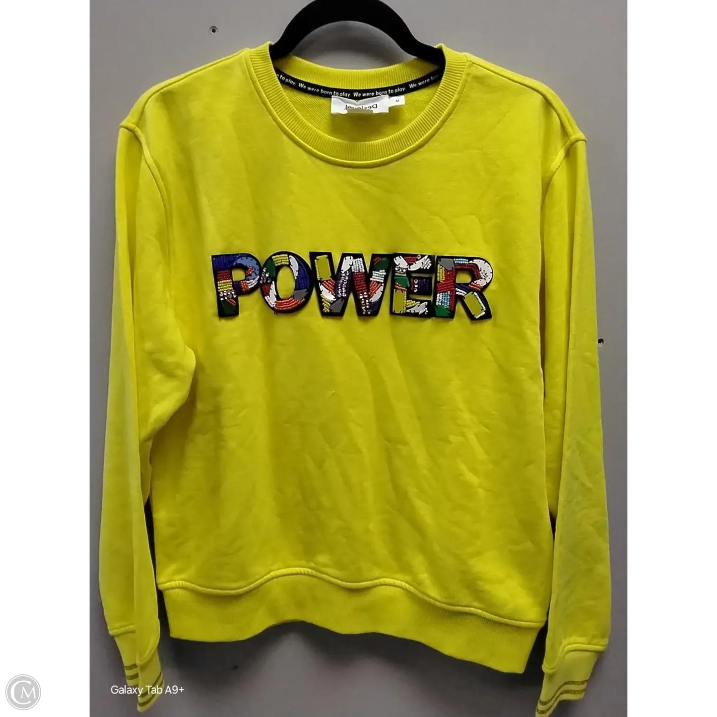 Sweatshirt Crewneck By Clothes Mentor In Yellow, Size: M