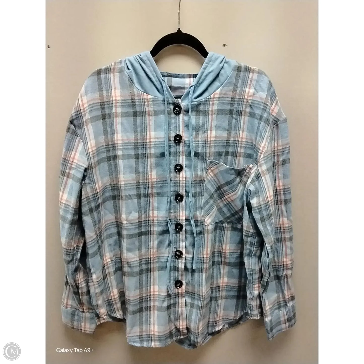 Top Long Sleeve By Clothes Mentor In Plaid Pattern, Size: 1x