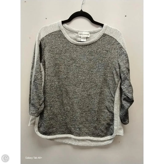Sweater Cardigan By Cathy Daniels In Grey, Size: L