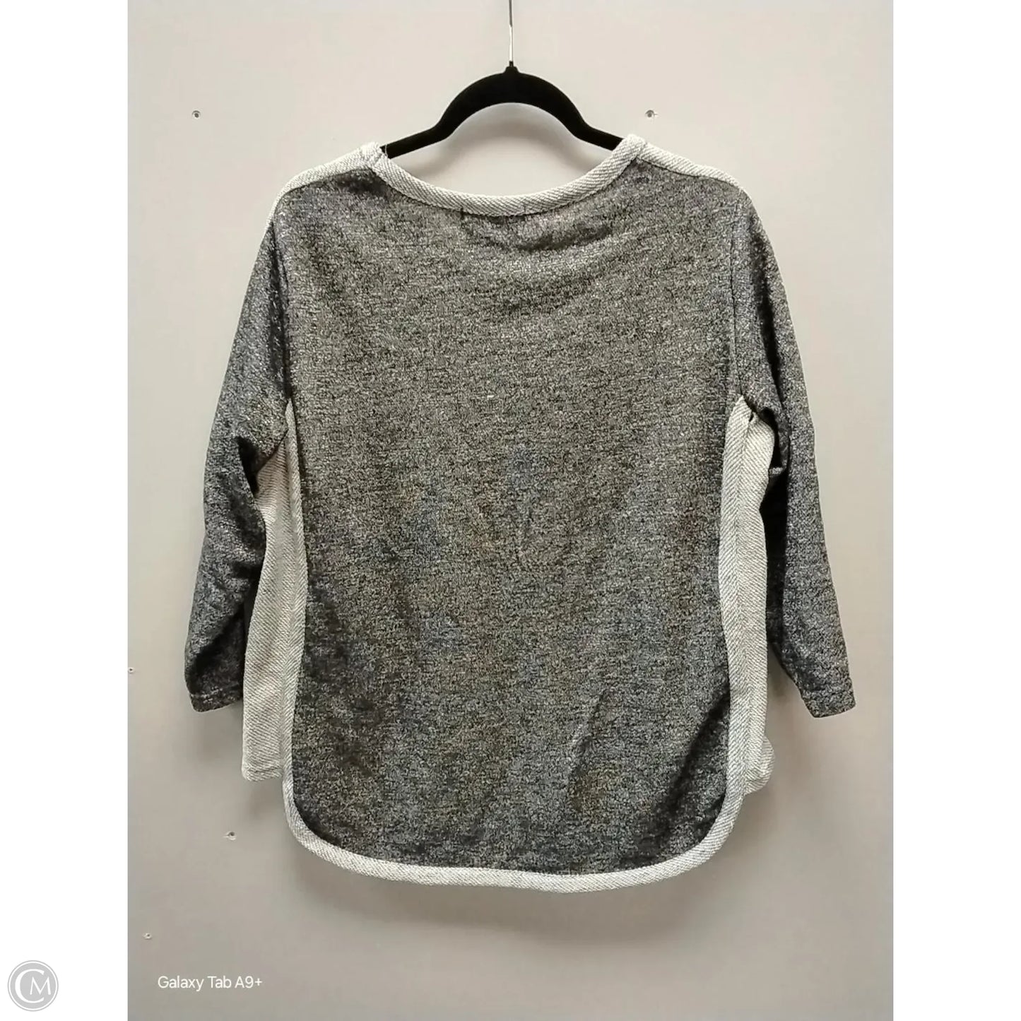 Sweater Cardigan By Cathy Daniels In Grey, Size: L