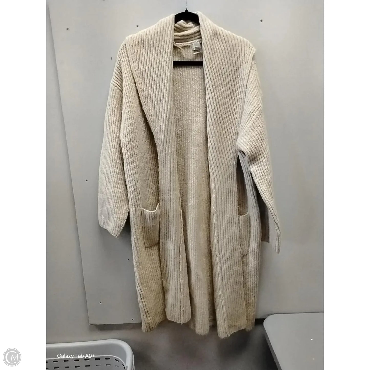 Sweater Cardigan By A New Day In Tan, Size: M