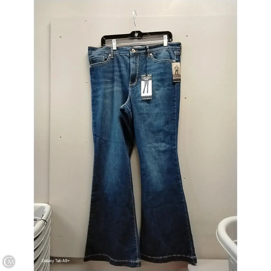 Jeans Flared By Sofia By Sofia Vergara In Blue, Size: 16