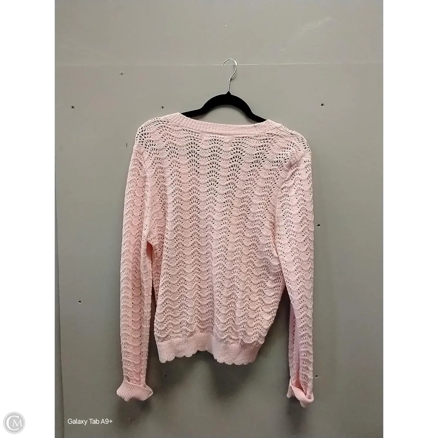 Sweater Cardigan By Loft In Pink, Size: S
