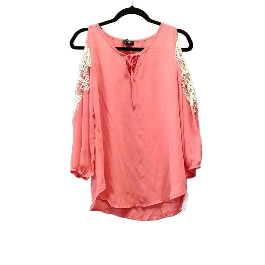 Blouse 3/4 Sleeve By Justify In Pink, Size: M
