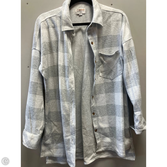 Top Long Sleeve By Ci Sono In Plaid Pattern, Size: M