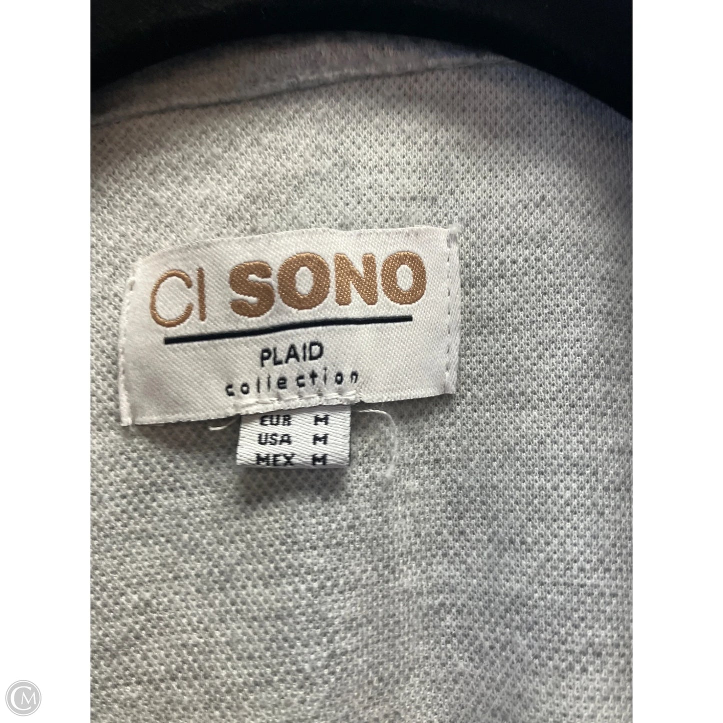 Top Long Sleeve By Ci Sono In Plaid Pattern, Size: M