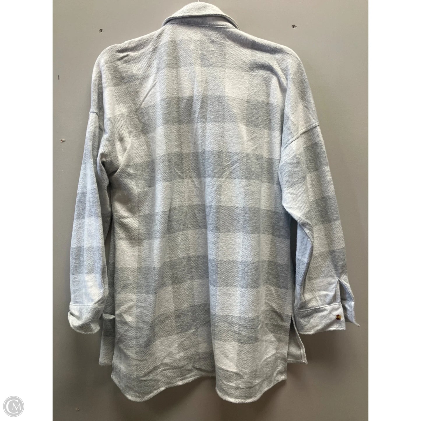 Top Long Sleeve By Ci Sono In Plaid Pattern, Size: M