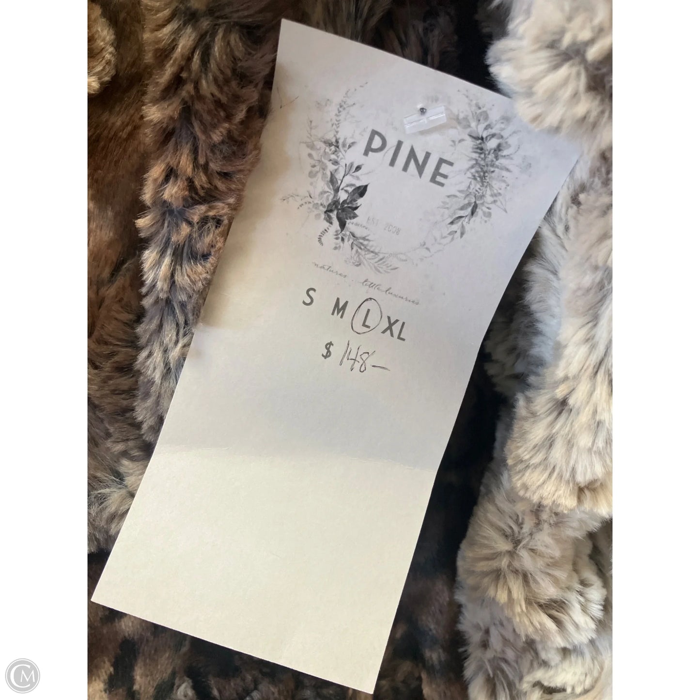 Jacket Faux Fur & Sherpa By Clothes Mentor In Leopard Print, Size: L