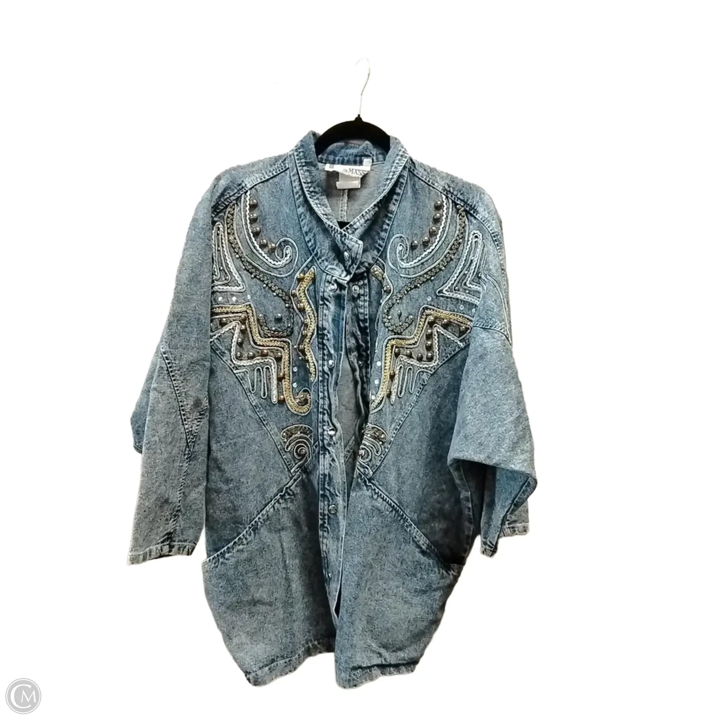 Jacket Denim By Clothes Mentor In Blue, Size: S
