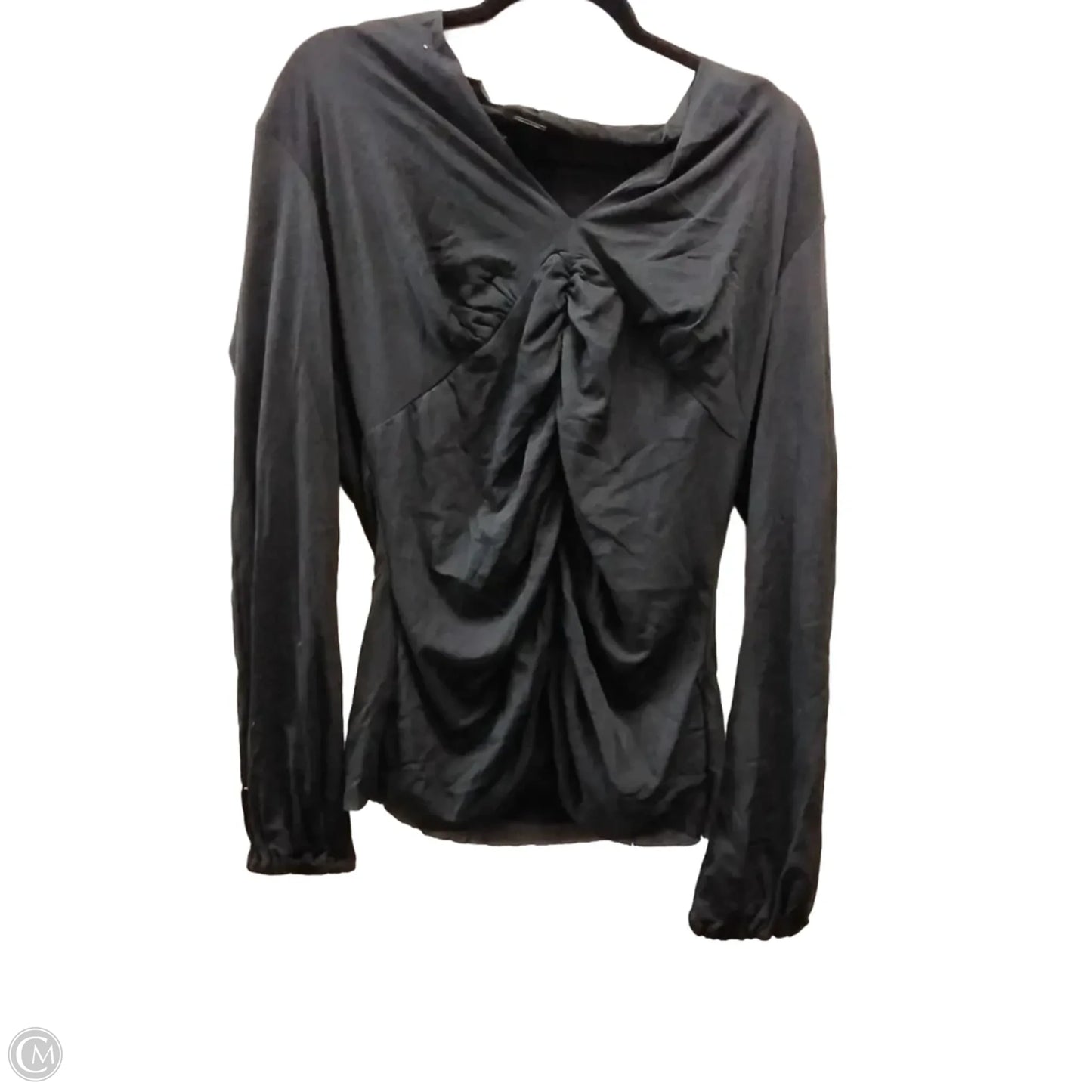 Top Long Sleeve By Bisou Bisou In Black, Size: 1x