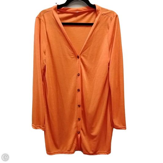 Top Long Sleeve By Clothes Mentor In Orange, Size: L