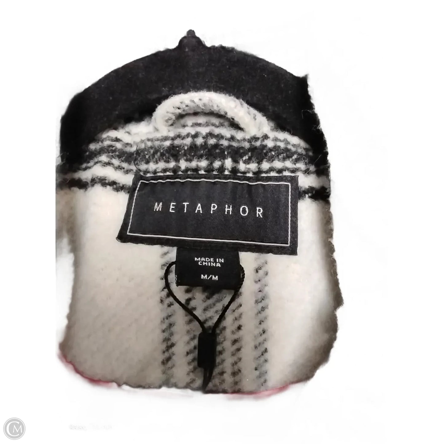 Coat Peacoat By Metaphor In Checkered Pattern, Size: M